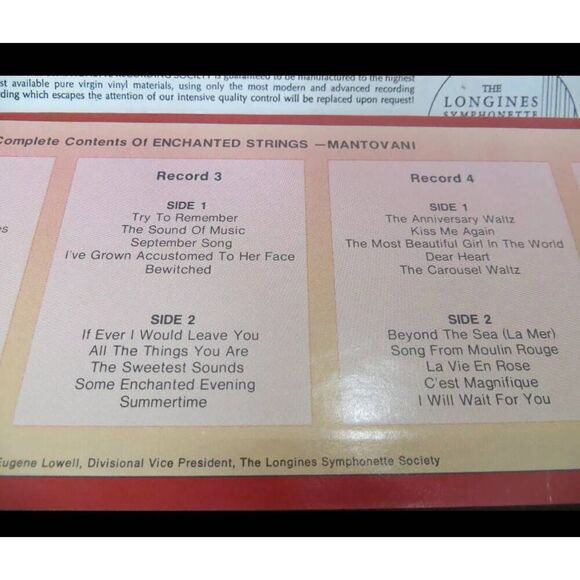 Enchanted Strings, Mantovani... Gold Medal Longines Symphonette "Living Sound" 5 - Picture 4 of 5